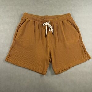 Dandy Del Mar The Cannes Waffle Knit Shorts Burnt Sienna Orange Men's Size 3XL
